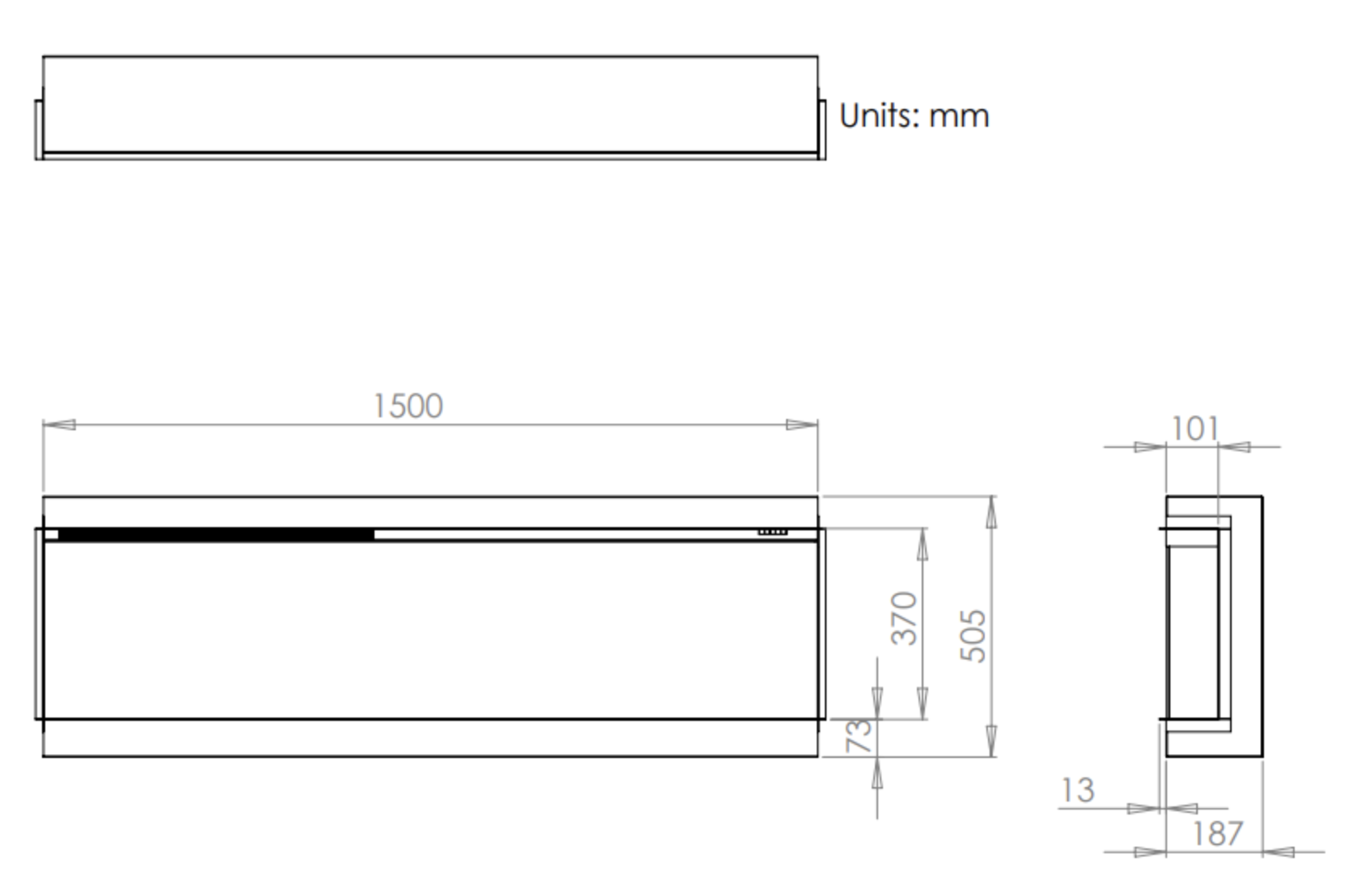 IRange i1500e Slimline Engine Dimensions