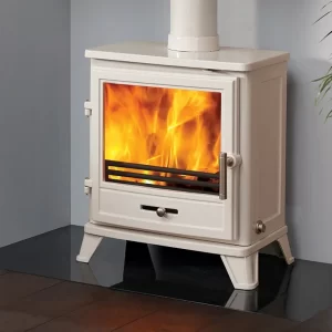 Bassington eco warm white enamel multifuel stove