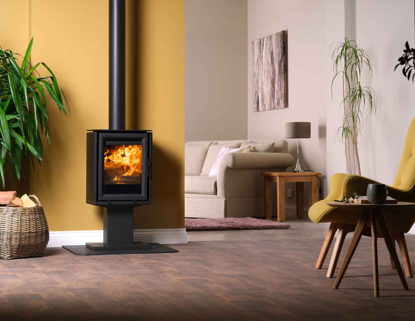 Fireline Ecostar 5 5kW Freestanding Stove on 325mm Pedestal Stand