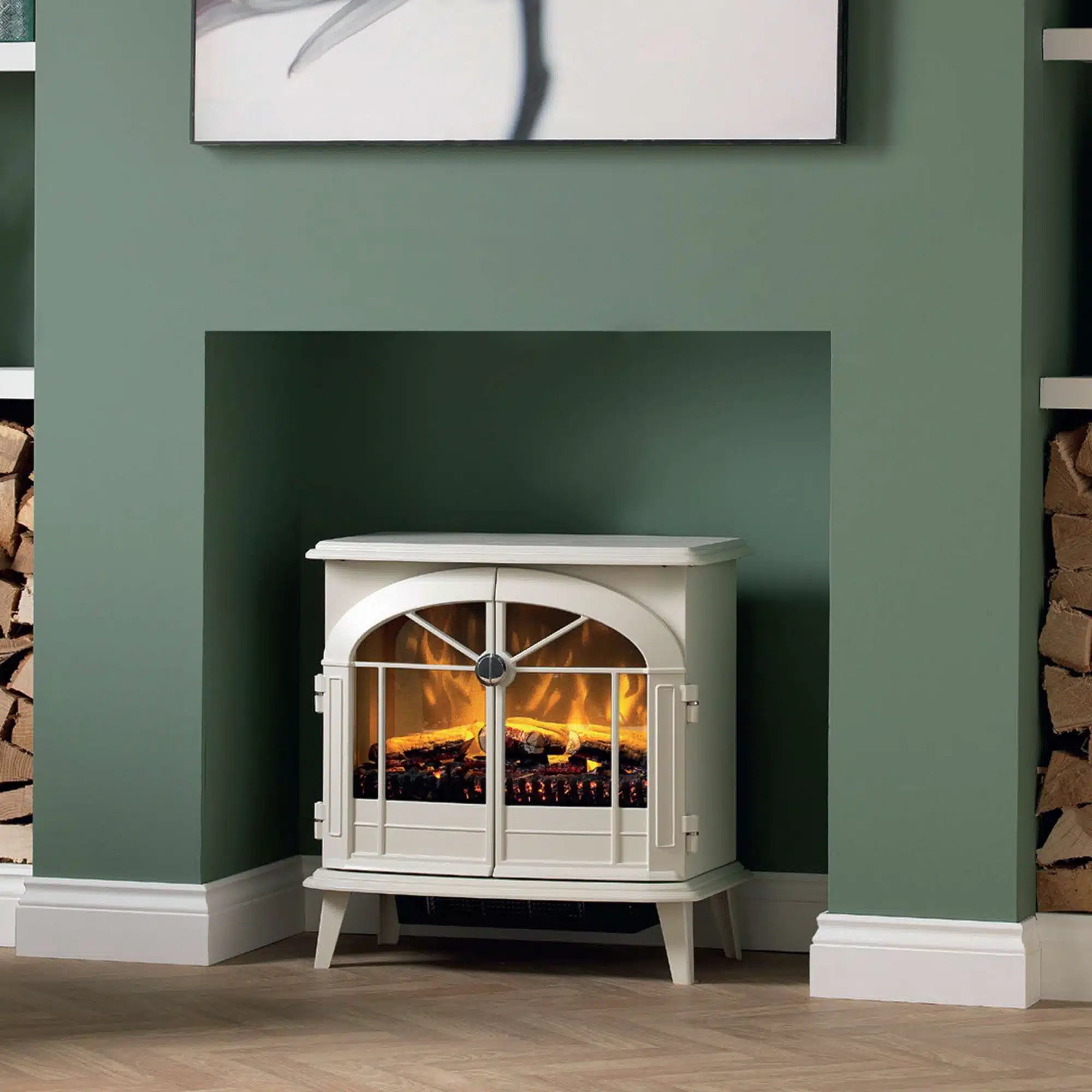 Dimplex fullerton in fireplace