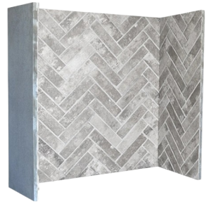 Iced Grey Brick Herringbone Chamber